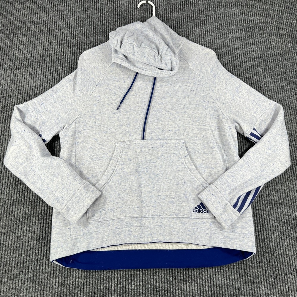 Adidas Hoodie Sweatshirt Womens Medium Gray Long Sleeve Activewear Casual Gym